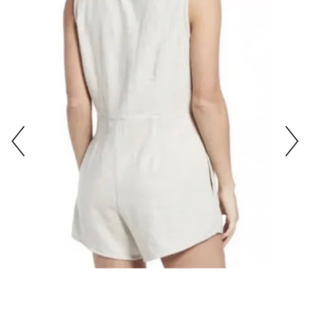 Madewell Cream Button-Front Romper - Picture 2 of 5